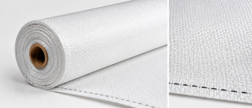 Roll of woven geotextile fabric